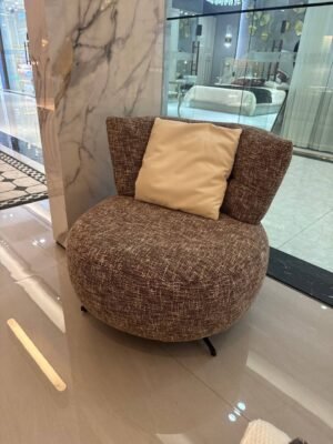 Modern fabric upholstered swivel accent chair