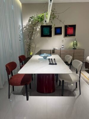 White Marble Dining Table Plus Chairs